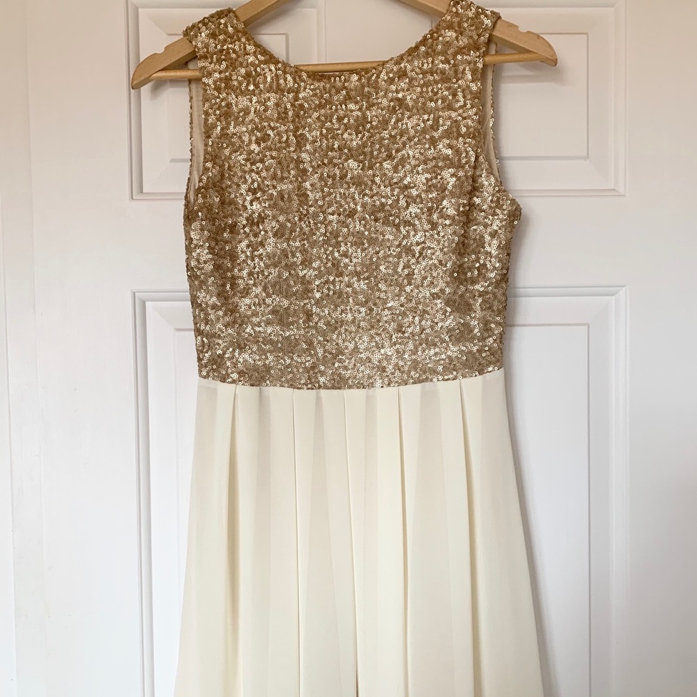 Gold sequin party dress